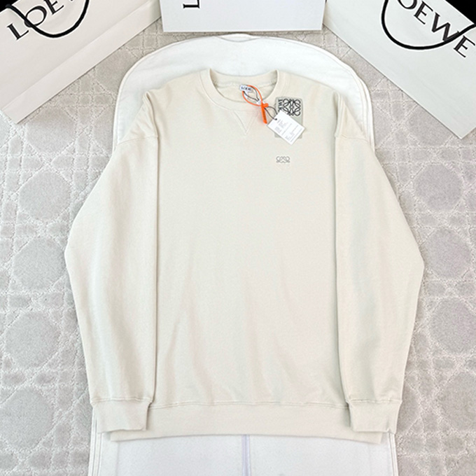 loewe embroidered logo crew neck sweatshirt